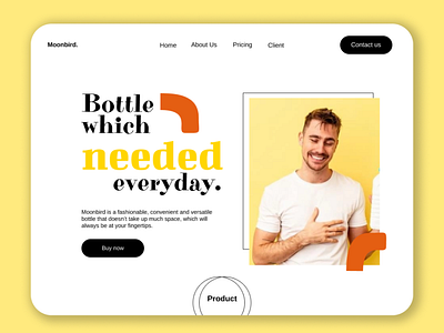 Fashionable, Convenient and Versatile Bottle search Landing Page graphic design landing logo ui ux website