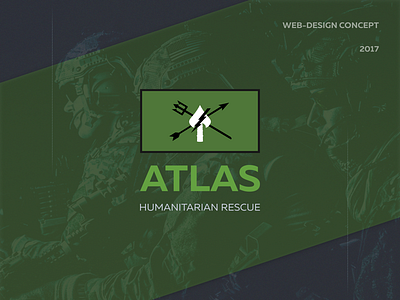 UI Design Kit for Atlas landing page military