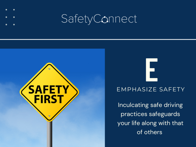 The E of Road Safety Emphasize Safety by Safety Connect on Dribbble