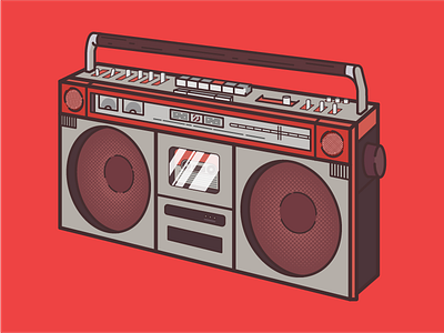 Boombox T-Shirt Illustration for 2DFam