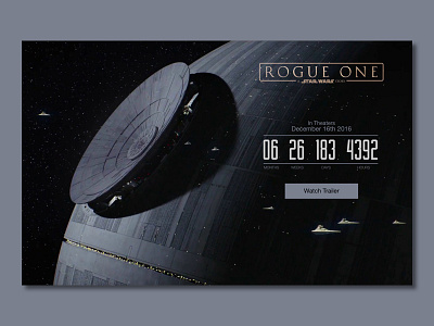 Daily UI Day 14 | Countdown Timer countdown timer daily ui daily ui challenge daily ui day 014 rogue one star wars ui