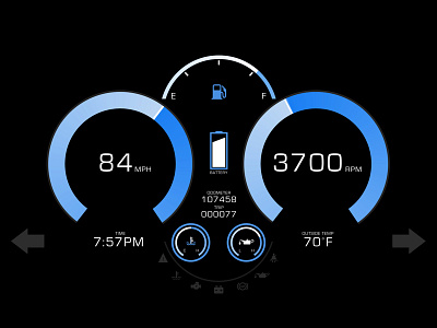 Daily UI Day 034 | Car Dashboard Interface car dashboard interface daily ui daily ui day 034 ui