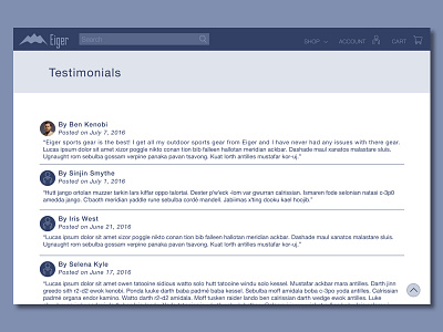 Daily UI Day 039 | Testimonials daily ui daily ui day 039 sketch testimonials ui web design