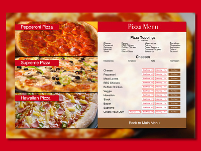 Daily UI Day 43 | Menu daily ui daily ui day 043 menu pizza menu sketch ui web design