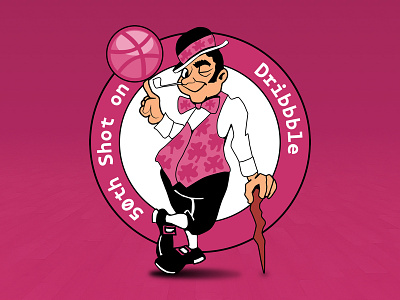 50th Shot on Dribbble 50th shot basketball boston celtics dribbble dribbble logo illustrator vector art work