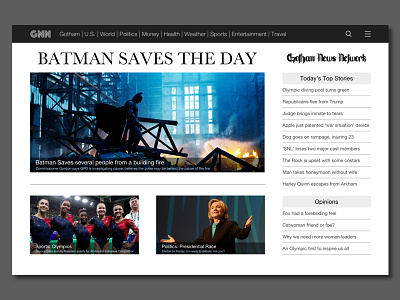 Daily UI Day 051 | Press Page batman daily ui daily ui day 051 press page sketch ui web design