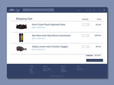 Daily UI Day 058 | Shopping Cart daily ui daily ui day 058 shopping cart sketch ui web design