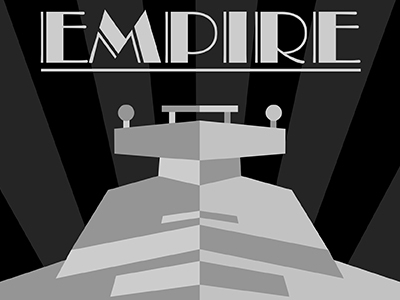 audit diameter Baffle Star Wars Empire Art Deco Poster by Eric Jussaume on Dribbble