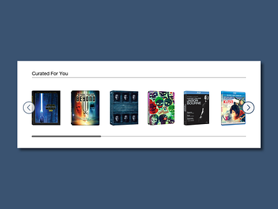 Daily UI Day 091 | Curated For You blu ray curated for you daily ui daily ui day 091 slider ui uiux