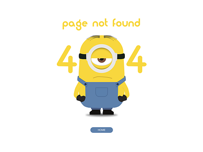 Minion Stuart 404 404 404 error minimalistic design minion stuart minions page not found