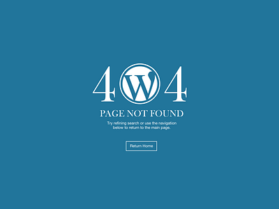 Wordpress 404 404 404 error page not found wordpress