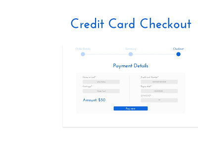 DailyUI 002 - Credit Card Checkout Page UI Design branding checkoutpage mohanxd paymentpage ui webpage xd xdui