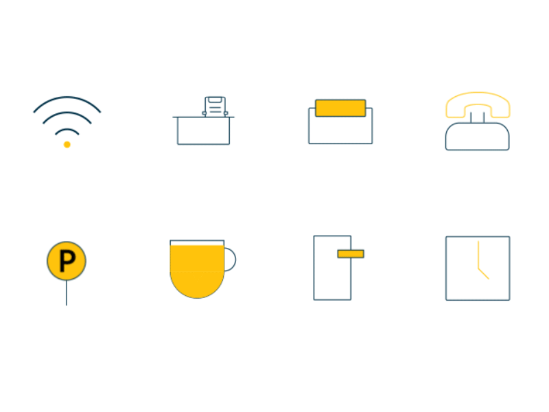Icons ae animation co working essentials icon icon design icon set interaction ui wifi work icon