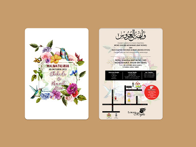 Wedding Card Invitation card design graphic design illustration print wedding card invitation