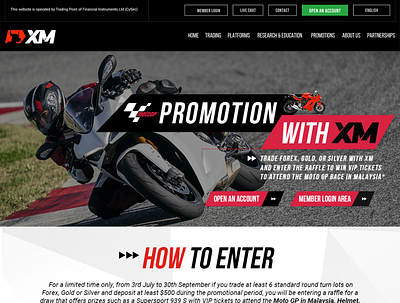 MotoGP Promo with XM graphic design ui