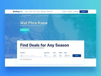 Booking.com - redesign concept