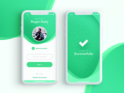 Sign In - Daily UI application daily ui fresh green mobile sign in ui user interface