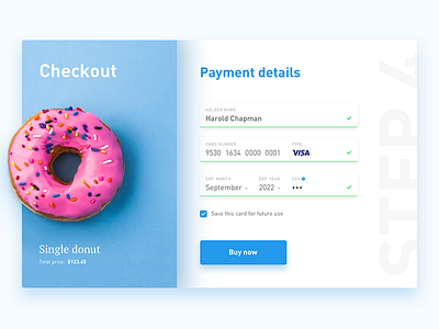 Credit card checkout - daily UI