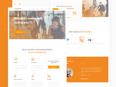 Infortes - IT Solutions home page it orange services ui ux uxui web design