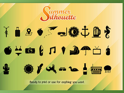 Summer Icon silhouette