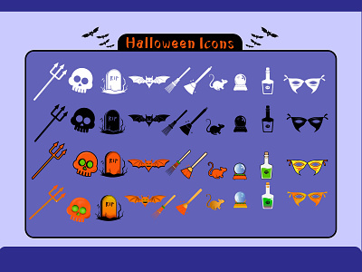 Halloween icon autumn design fall flatdesign halloween halloweentime icon icondesign illustration logo scarry spooky spookytime trickortreat ui vector