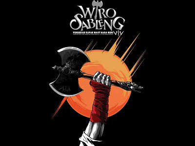 Wiro Sableng Alternative Movie Poster axe ilustration moon poster vector wiro sableng