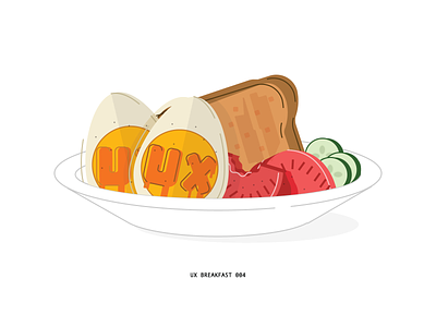UX Breakfast: Hard Boiled Eggs breakfast eggs illustration salad type ux