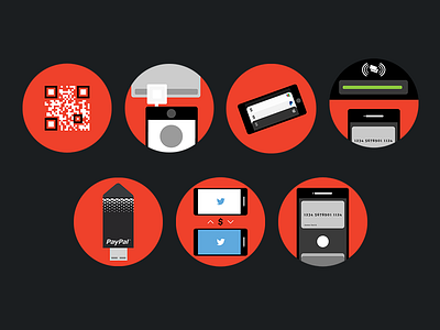 Mobile Payment Icons flat icons payment simple