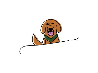 Can't Sleep dog golden retriever illustration k 9 pooch puppy tongue