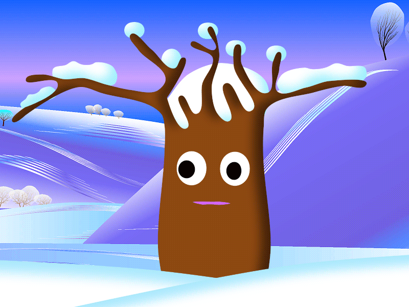 Winter's tree 2d animated gif animated illustration animation animation 2d anime studio cartoon cut design gif graphic design illustration moho pro motion design motion graphics snow tree winter