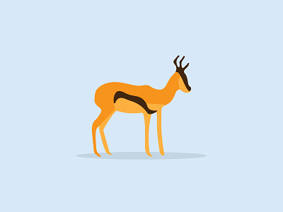 Flat Antelope animal antelope flat minimal vector wild