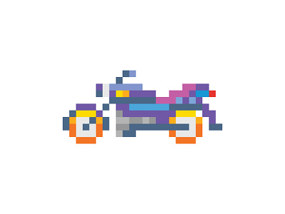 Pixelated Motorcycle