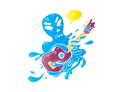 Music Guardian V2 doodle guardian guitar guitarist music water