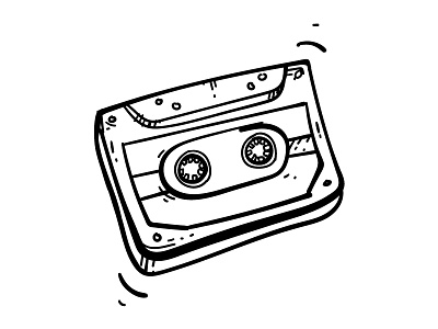 Old Skool Cassette 90 cassette doodle vintage