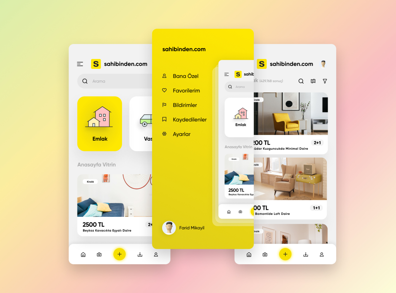 sahibinden com concept redesign by farid on dribbble