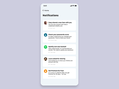 Notification Center // Multiple Actions animation app concept design empty state interaction invision studio mobile motion notification ui