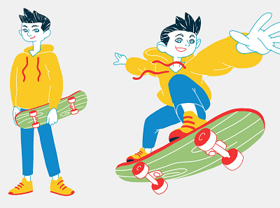 Altroconsumo/KIDS 02 after effects character animation character design circular economy explainer video illustration motion motion design photoshop skate skateboard