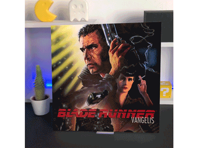 Vangelis Blade Runner soundtrack, an augmented reality Cover aftereffects animation ar augmented reality blade runner bladerunner cover deckard977 framebyframe geisha illustration loop motion motion design poster vynil