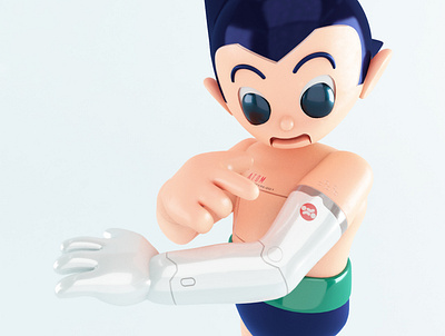 Tetsuwam ATOM/Astro Boy tribute 03 3d modelling android anime astro boy astroboy atom bjork characterdesign cinema 4d cyberpunk fanart illustration manga motion design osamu tezuka robot tribute