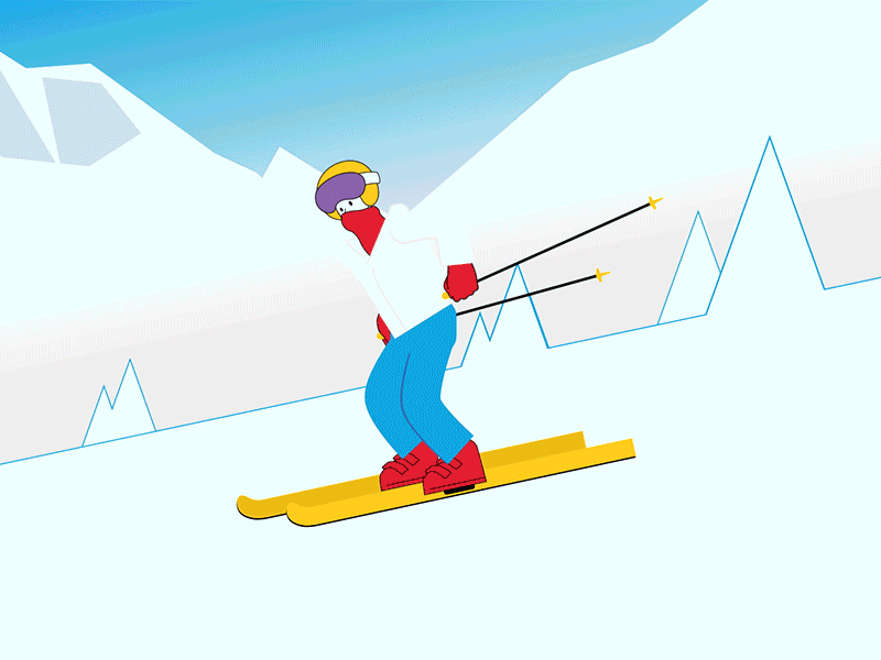 Skyriders 02 after effects character animation character design deckard977 explainer video holidays illustration illustrator mauro mason motion design motiondesign motiongraphics mountain ski skiing winter