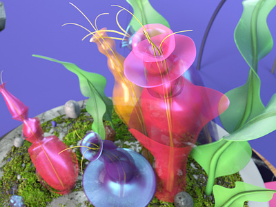 Alien Botany 3d 3d art 3d illustration botany c4d cinema 4d flower motion octane render vegetation visual design