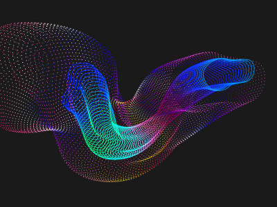 Test // Waves + Dots + Wireframes // 001 abstract aftereffects dots mograph motiondesign motiongraphics noplugins spectrum test waves wip wireframes