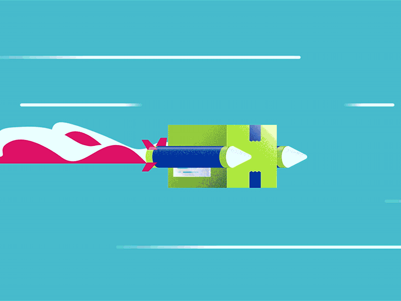 Truckpooling Rocket Pack truckpooling expresscourier rockets futurism noise grain illustration 2d infographic videoinfographic tutorial video explainer