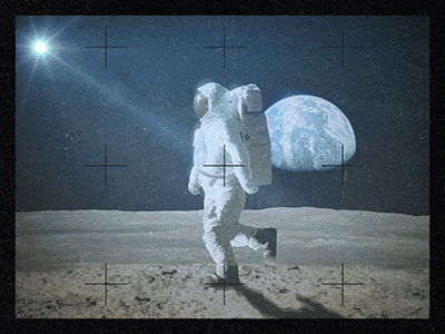Postcard from the Moon! aftereffects animation astronaut character design characteranimation cutout deckard977 decoupage duik bassel gif loop mauro mason moon motion design motiongraphics nasa spaceman stop motion