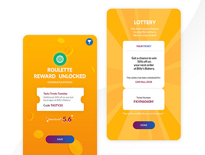 Rewards UI app coupon design icon icons lottery rewards ui uiux vector
