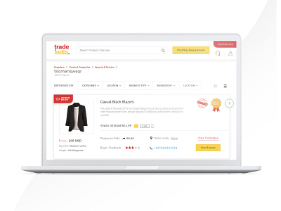 Trade India - Website UI app brand design service ui uiux ux webdesign website