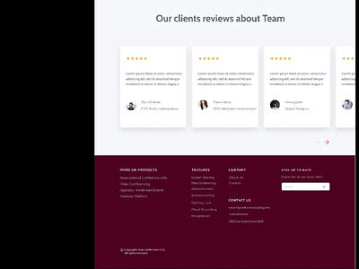 Team collaboration web UI design
