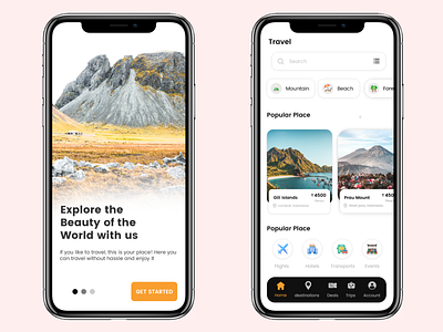 Travel App ✈️ android design graphic design logo mobile app designer travel travelling app ui uiux