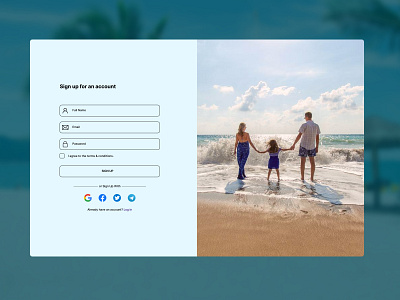 Daily UI Challenge 001 - Signup design ui ux