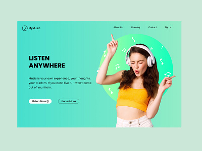 Daily UI Challenge 003 - Landing page Music website